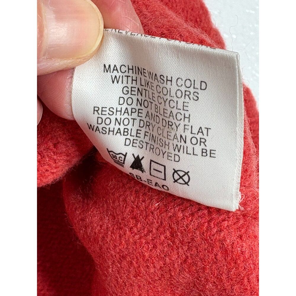 Woolrich Sweater Womens X-Large Vintage Pullover Nordic Winter Coral Lambs Wool - Picture 7 of 14